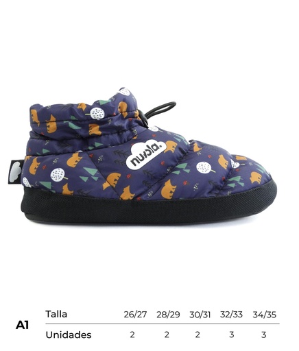 [CNBHGPR20TDY1926-35] Carton Nuvola Boot Home Printed 20 Teddy (Blue, A1)